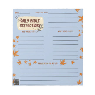 Schrift Dagelijkse Reflectie Notitieblok Blauw
