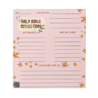 Schrift Dagelijkse reflectie Notitieblok Roze