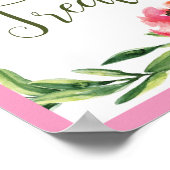 Schrift en groene bloemen poster (Hoek)