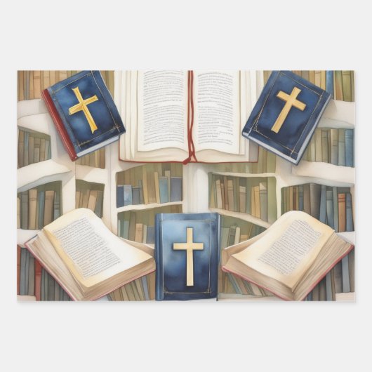 Schrift en kruisharmonie inpakpapier vel (Voorkant)