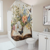 Schrift en Vleugels - Een Goddelijke Tuin in Bloei Douchegordijn (In situ)