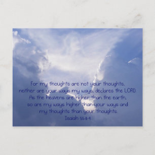 Schrift, engel Afbeelding, Jesaja 55:8,9, Briefkaart