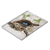  schrift ephemera vogelnest botanisch frans notitieboek (Linkerzijde)