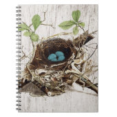  schrift ephemera vogelnest botanisch frans notitieboek (Voorkant)