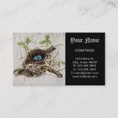 schrift ephemera vogelnest botanisch frans visitekaartje (Voorkant)