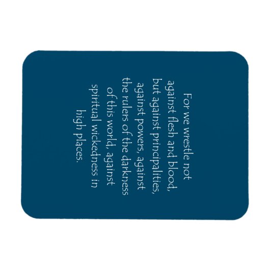 Schrift Ephesians 6 12 Magneet (Horizontaal)