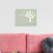 Schrift Family Tree Canvas Print, warm grijs Afdruk (Insitu (Woonkamer))