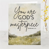 Schrift Gevouwen Wenskaart Kaart (Gele Bloem)