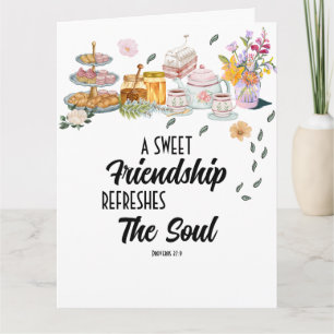 Schrift Gevouwen Wenskaart Sweet Friendship Kaart