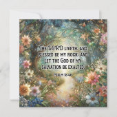 Schrift Glas in lood Bloemenbos Pasen Feestdagenkaart (Voorkant)