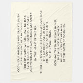 Schrift God Bijbel Verse Psalms Fleece Blanket (Voorkant)