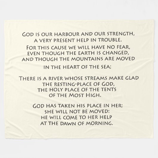 Schrift God Bijbel Verse Psalms Fleece Blanket (Voorkant (Horizontaal))