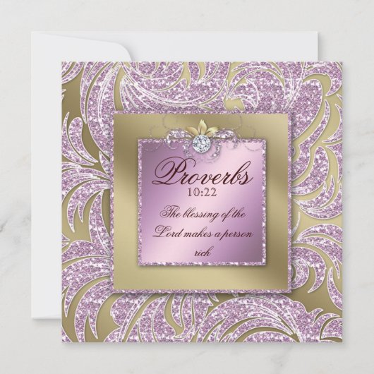 Schrift Gods Voorziening Spreuken 10:22 Kaart (Voorkant)