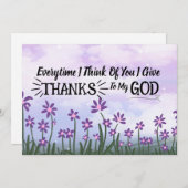 Schrift groet platte Kaart geven Bedankt (Voorkant / Achterkant)