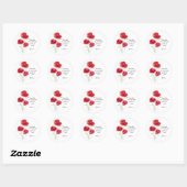 Schrift, Inspirerend, Spreuk, Bloem, Papaver Ronde Sticker (Vel)