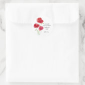 Schrift, Inspirerend, Spreuk, Bloem, Papaver Ronde Sticker (Tas)