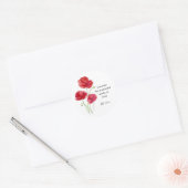 Schrift, Inspirerend, Spreuk, Bloem, Papaver Ronde Sticker (Envelop)