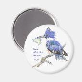 Schrift, Inspirerend voor de visserij op Mannen Magneet (Voorkant / Achterkant)