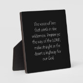 Schrift Isaiah 40 3 Fotoplaat (Voorkant)