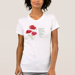 Schrift Isaiah Poppy Garden Flower T-shirt