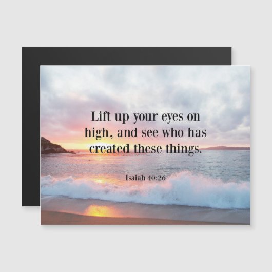 Schrift, Jesaja 40:26 (Voorkant / Achterkant)