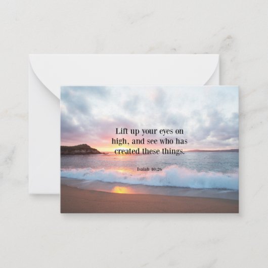 Schrift, Jesaja 40:26 Notitiekaartje (Voorkant)