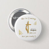Schrift Johannes 3:16 Ronde Button 5,7 Cm (Voorkant /achterkant)