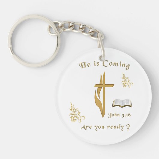 Schrift Johannes 3:16 Sleutelhanger (Voorkant)