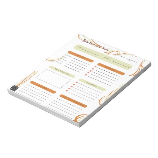 Schrift Karakter Studie Notitieblok Wit (Linkerzijde)