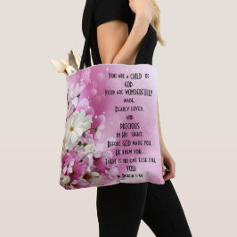 Schrift Kind van God Bloemstuk Tote Bag
