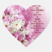 Schrift Kind van God Schrift Hart Sticker (Voorkant)