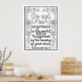 Schrift kleur me  poster (Keuken)