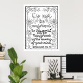 Schrift kleur me  poster (Thuiskantoor)