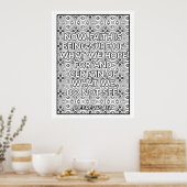 Schrift kleur me poster (Keuken)