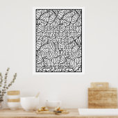 Schrift kleur me  poster (Keuken)