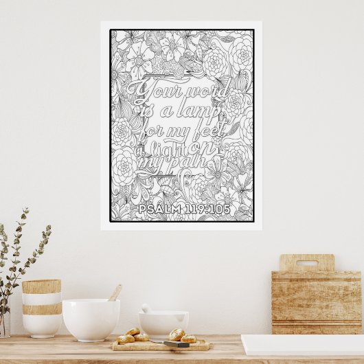 Schrift kleur me  poster (Keuken)