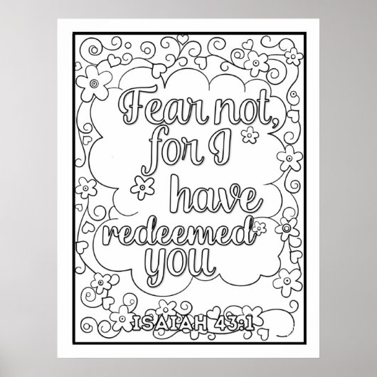Schrift kleur me poster (Voorkant)