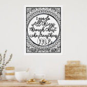 Schrift kleur me  poster (Keuken)