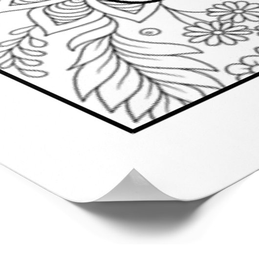 Schrift kleur me poster (Hoek)