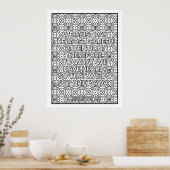 Schrift kleur me  poster (Keuken)