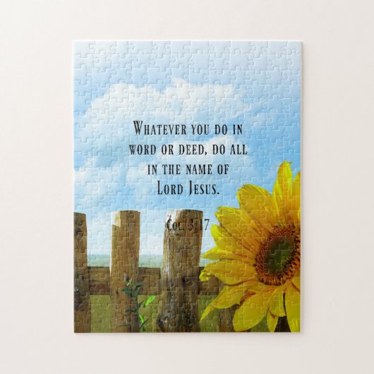 Schrift, Kolossenzen 3:17 Legpuzzel (Verticaal)