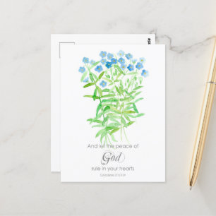 Schrift Kolossenzen Gebed Kaart Blauwe Wildbloemen
