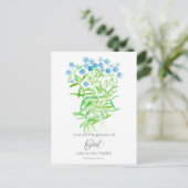 Schrift Kolossenzen Gebed Kaart Blauwe Wildbloemen (Staand voorkant)