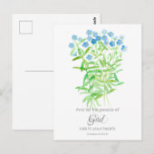 Schrift Kolossenzen Gebed Kaart Blauwe Wildbloemen (Voorkant / Achterkant)