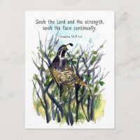 Schrift Kwartel Vogel Kronieken Bijbel Gebedskaart