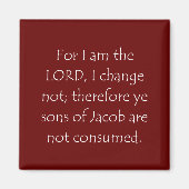 Schrift Malachi 3 6 Magneet (Voorkant)