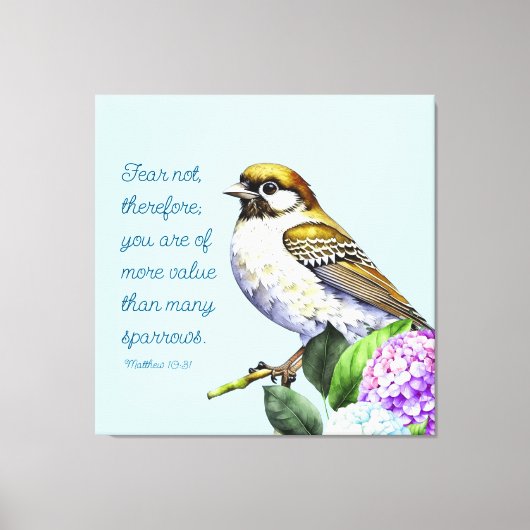 Schrift Mattheüs 10:31 Canvas Afdruk (Voorkant)