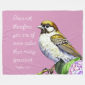 Schrift Mattheüs 10:31 Fleece Deken (Voorkant (Horizontaal))