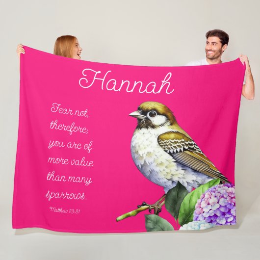 Schrift Mattheüs 10:31 Fleece Deken (In situ)