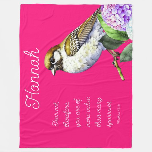 Schrift Mattheüs 10:31 Fleece Deken (Voorkant)